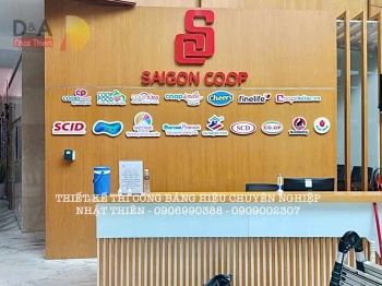 Bảng logo công ty mica